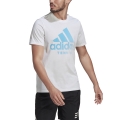 adidas Koszulka tenisowa Logo z nadrukiem tenisowym (mieszanka bawełny i poliestru) #22 biała męska